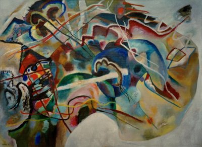 Schilderij met witte rand (Moskou) door Wassily Kandinsky